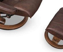 Load image into Gallery viewer, Stressless® Admiral Recliner &amp; Ottoman - Chocolate

